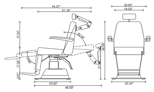 Marco Encore Auto Chair diagram