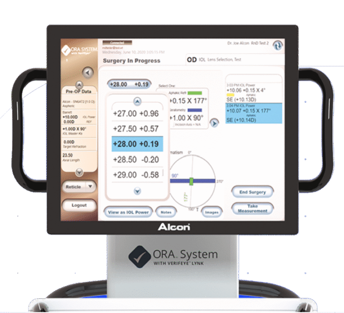 Alcon ORA SYSTEM® with VerifEye+TM Technology